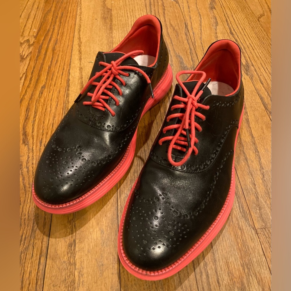 Cole Haan x Jeff Staple Pigeon Grand 360 Wingtip Black/Red Mens Shoes Size 11